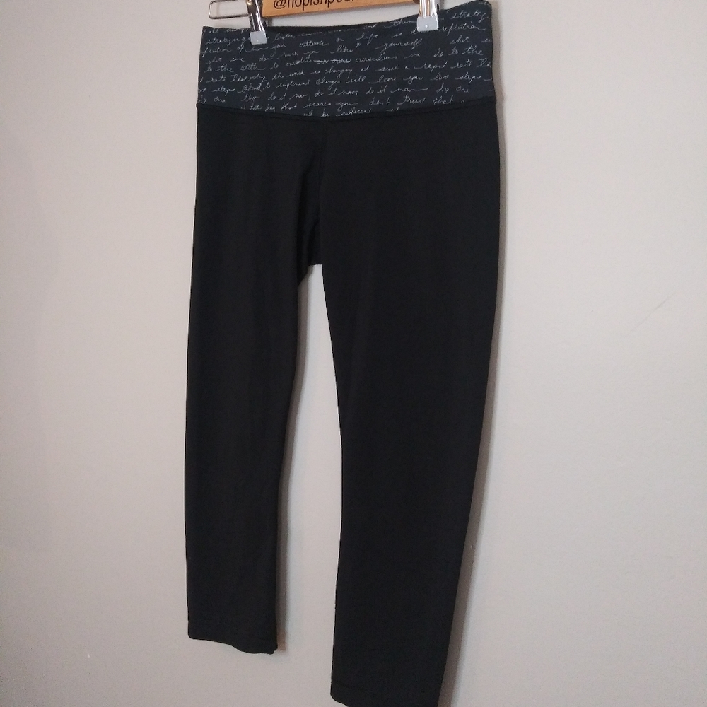Lululemon Wunder Under Crop II Script Size 6 - Picture 4 of 11
